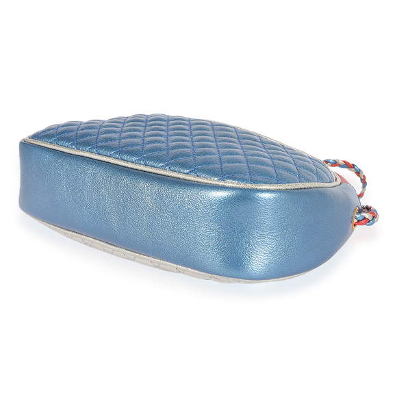 Gucci Metallic Blue & Multicolor Nappa Trapuntata Shoulder Bag - Picture 7 of 10